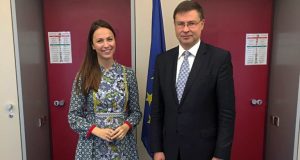 Eva Maydell and Valdis Dombrovskis