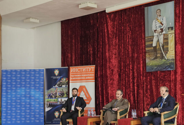 Andrey Novakov conference in NATIONAL MILITARY UNIVERSITY VASIL LEVSKI